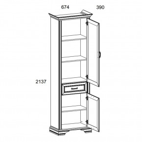 Шкаф 2D1S, MONAKO, цвет Сосна винтаж/дуб анкона в Агрызе - agryz.ok-mebel.com | фото 3