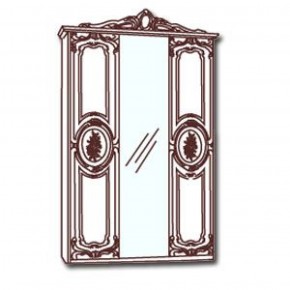 Шкаф 3-х дверный с зеркалами (01.143) Роза (беж) в Агрызе - agryz.ok-mebel.com | фото