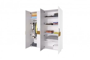 Шкаф 4-х створчатый Милана (Белый/Сосна Гранд) в Агрызе - agryz.ok-mebel.com | фото 2
