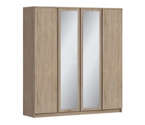 Шкаф 4х дверный с зеркалами Веста СБ-3082 (Дуб Сонома) в Агрызе - agryz.ok-mebel.com | фото
