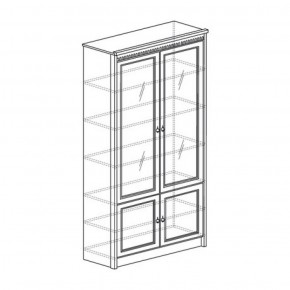 Шкаф для книг №184 "Лючия" Дуб оксфорд серый в Агрызе - agryz.ok-mebel.com | фото 2