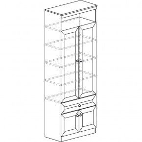 Шкаф для книг №611 Инна Денвер темный в Агрызе - agryz.ok-mebel.com | фото 2