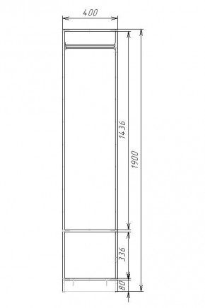 Шкаф для Одежды ЭШ1-РП-19-4 (ручка профильная) серия "Экон" в Агрызе - agryz.ok-mebel.com | фото 2