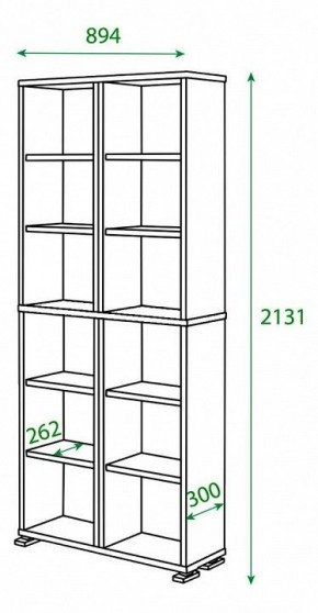 Шкаф книжный Домино ПУ-30-3 в Агрызе - agryz.ok-mebel.com | фото 2