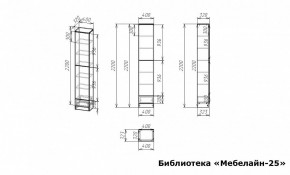 Шкаф книжный Мебелайн-25 в Агрызе - agryz.ok-mebel.com | фото 3