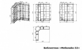 Шкаф книжный Мебелайн-32 в Агрызе - agryz.ok-mebel.com | фото 3