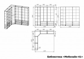 Шкаф книжный Мебелайн-41 в Агрызе - agryz.ok-mebel.com | фото 3