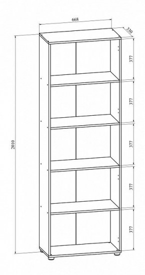 Шкаф книжный Офис ОФ-302К в Агрызе - agryz.ok-mebel.com | фото 3
