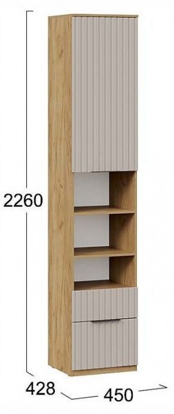 Шкаф комбинированный Хилтон Исп. 2 в Агрызе - agryz.ok-mebel.com | фото 4