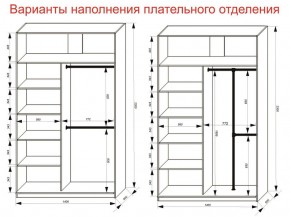 Шкаф-купе 1400 серии SOFT D6+D4+B2+PL2 (2 ящика+1штанга+1 полка) профиль «Капучино» в Агрызе - agryz.ok-mebel.com | фото 9