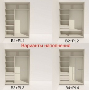 Шкаф-купе 1400 серии SOFT D8+D2+B2+PL4 (2 ящика+F обр.штанга) профиль «Графит» в Агрызе - agryz.ok-mebel.com | фото 6