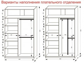 Шкаф-купе 1400 серии SOFT D8+D2+B2+PL4 (2 ящика+F обр.штанга) профиль «Графит» в Агрызе - agryz.ok-mebel.com | фото 7