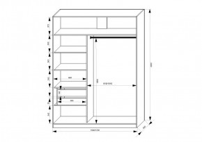 Шкаф-купе 1500 серии NEW CLASSIC K3+K3+B2+PL1 (2 ящика+1 штанга) профиль «Капучино» в Агрызе - agryz.ok-mebel.com | фото 3