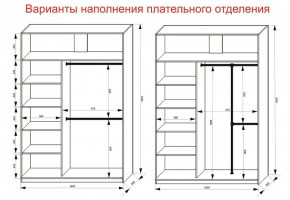 Шкаф-купе 1600 серии SOFT D1+D3+B2+PL1 (2 ящика+1штанга) профиль «Графит» в Агрызе - agryz.ok-mebel.com | фото 7