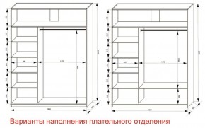 Шкаф-купе 1800 серии SOFT D6+D6+B2+PL3 (2 ящика+2штанги) профиль «Капучино» в Агрызе - agryz.ok-mebel.com | фото 7