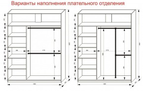 Шкаф-купе 1800 серии SOFT D6+D6+B2+PL3 (2 ящика+2штанги) профиль «Капучино» в Агрызе - agryz.ok-mebel.com | фото 8