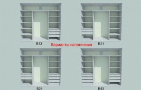 Шкаф-купе 2250 серии SILVER S5+S1+S5 B22+PL2 (по 2 ящика лев/прав+1 штанга+1 полка) профиль «Серебро» в Агрызе - agryz.ok-mebel.com | фото 4