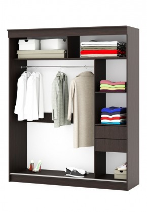 Шкаф-купе Фаворит 1.8 серия Альянс (Венге) в Агрызе - agryz.ok-mebel.com | фото 2
