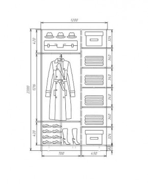 Шкаф-купе ХИТ 22-4-12-66 (420) в Агрызе - agryz.ok-mebel.com | фото 5