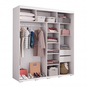 Шкаф-купе Крафт-6 1.6 м ШКК-06 (ясень белый) в Агрызе - agryz.ok-mebel.com | фото 2