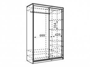 Шкаф-купе Рене 1500 вариант 7 (Тройной ЛДСП/Тройной ЛДСП) в Агрызе - agryz.ok-mebel.com | фото 2