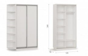 Шкаф-купе Тетрис 120/240 (ДД) Белый жемчуг в Агрызе - agryz.ok-mebel.com | фото