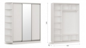 Шкаф-купе Тетрис 180/240 (ДЗД) Белый жемчуг в Агрызе - agryz.ok-mebel.com | фото