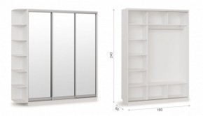 Шкаф-купе Тетрис 180/240 (ЗЗЗ) Белый жемчуг в Агрызе - agryz.ok-mebel.com | фото