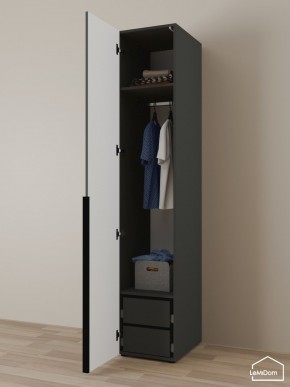 Шкаф Linnea MHR-1-3 2050х400х510 (Графит-М 11.1.25) в Агрызе - agryz.ok-mebel.com | фото 5