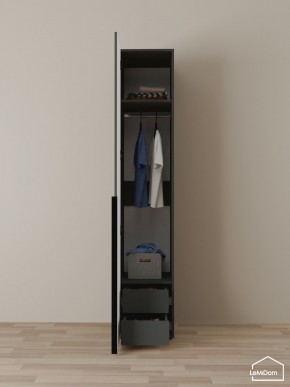 Шкаф Linnea MHR-1-3 2050х400х510 (Графит-М 11.1.25) в Агрызе - agryz.ok-mebel.com | фото 6