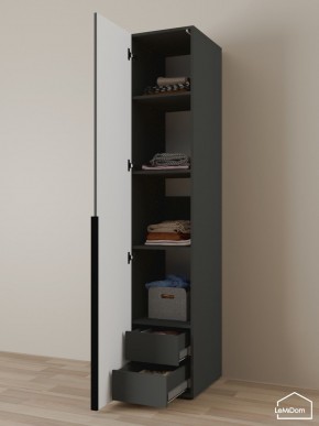 Шкаф Linnea MHR-1-4 2050х400х510 (Графит-М 11.1.25) в Агрызе - agryz.ok-mebel.com | фото 6