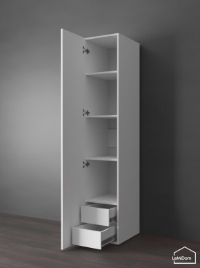 Шкаф Linnea MHR-1PO-4 2050х400х510 (Белый-М 11.1.1) в Агрызе - agryz.ok-mebel.com | фото 4