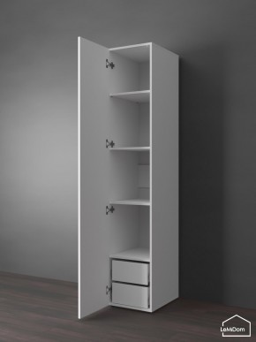 Шкаф Linnea MHR-1PO-4 2050х400х510 (Белый-М 11.1.1) в Агрызе - agryz.ok-mebel.com | фото 5