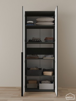 Шкаф Linnea MHR-2-2 2050х800х510 (Графит-М 11.1.25) в Агрызе - agryz.ok-mebel.com | фото 4