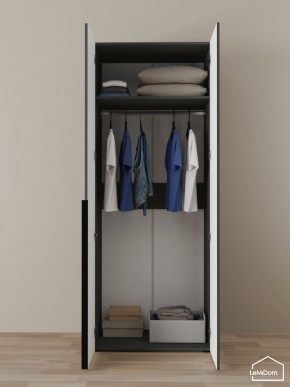 Шкаф Linnea MHR-2 2050х800х510 (Графит-М 11.1.25) в Агрызе - agryz.ok-mebel.com | фото 4