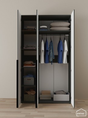 Шкаф Linnea MHR-3-1 2050х1200х510 (Графит-М 11.1.25) в Агрызе - agryz.ok-mebel.com | фото 4