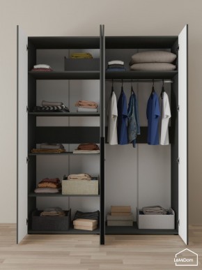 Шкаф Linnea MHR-4-1 2050х1600х510 (Графит-М 11.1.25) в Агрызе - agryz.ok-mebel.com | фото 4