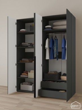 Шкаф Linnea MHR-4-2 2050х1600х510 (Графит-М 11.1.25) в Агрызе - agryz.ok-mebel.com | фото 5