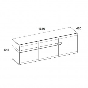 Шкаф навесной 3D/TYP 67, LINATE ,цвет белый/сонома трюфель в Агрызе - agryz.ok-mebel.com | фото 2