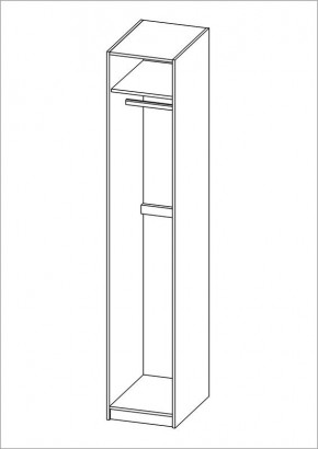 Шкаф ПЕГАС однодверный с рамочным фасадом, цвет белый в Агрызе - agryz.ok-mebel.com | фото 3