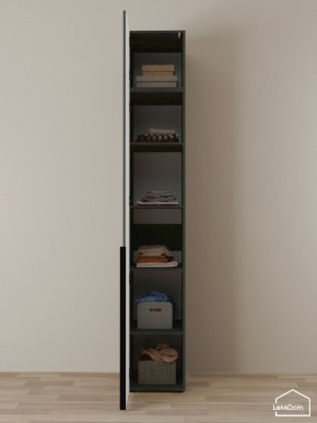 Шкаф с антресолью Linnea MHR-1A-2 2450х400х510 (Графит-М 11.1.25) в Агрызе - agryz.ok-mebel.com | фото 4