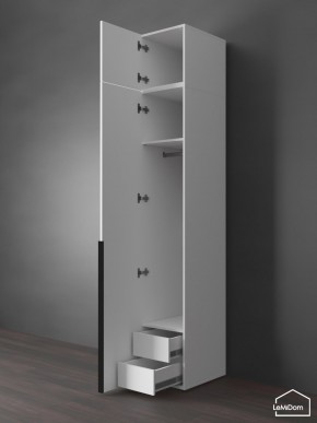 Шкаф с антресолью Linnea MHR-1A-3 2450х400х510 (Белый-М 11.1.2) в Агрызе - agryz.ok-mebel.com | фото 6