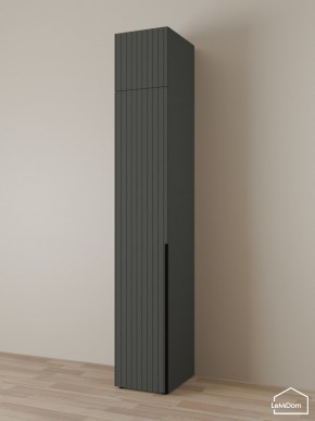 Шкаф с антресолью Linnea MHR-1A-3 2450х400х510 (Графит-М 11.1.25) в Агрызе - agryz.ok-mebel.com | фото