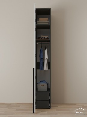 Шкаф с антресолью Linnea MHR-1A-3 2450х400х510 (Графит-М 11.1.25) в Агрызе - agryz.ok-mebel.com | фото 6