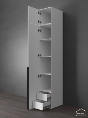 Шкаф с антресолью Linnea MHR-1A-4 2450х400х510 (Белый-М 11.1.2) в Агрызе - agryz.ok-mebel.com | фото 5