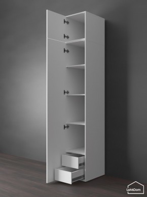Шкаф с антресолью Linnea MHR-1POA-4 2450х400х510 (Белый-М 11.1.1) в Агрызе - agryz.ok-mebel.com | фото 5