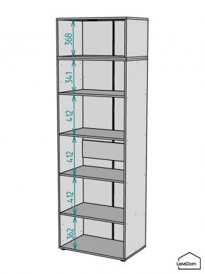 Шкаф с антресолью Linnea MHR-2A-2 2450х800х510 (ДВ-М 11.1.25) в Агрызе - agryz.ok-mebel.com | фото 3