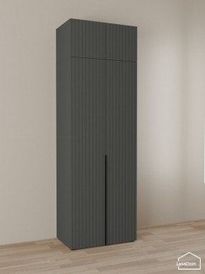 Шкаф с антресолью Linnea MHR-2A-2 2450х800х510 (Графит-М 11.1.25) в Агрызе - agryz.ok-mebel.com | фото