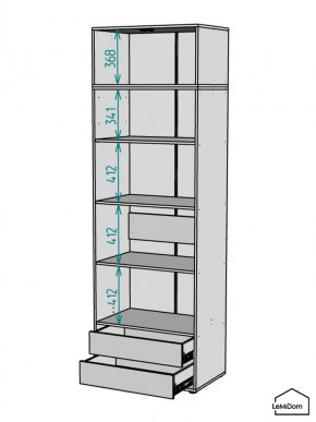 Шкаф с антресолью Linnea MHR-2POA-4 2450х800х510 (Белый-М 11.1.2) в Агрызе - agryz.ok-mebel.com | фото 3