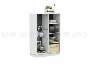 МАГНОЛИЯ Шкаф-стекло низкий (Белый глянец/Белый) в Агрызе - agryz.ok-mebel.com | фото 2